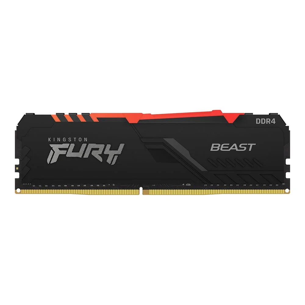 Модуль памяти Kingston FURY Beast Black RGB Gaming Memory KF432C16BBA/16 16GB DDR4 3200 DIMM Non-ECC, CL16, 1.35V, 2Gx8, RTL (319378)