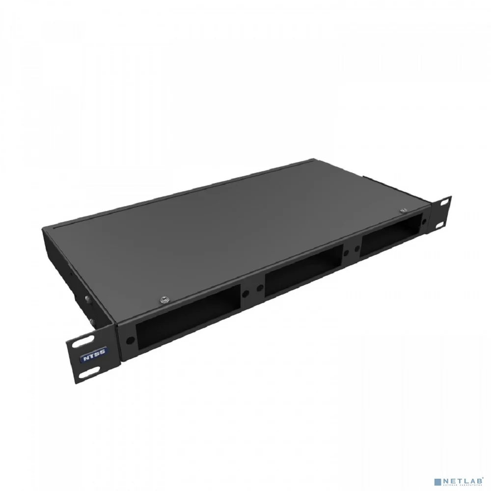 NTSS Кросс NTSS оптический 19'' укомплектованный 1U, 10 портов LC/UPC duplex, 9/125 мкм (планки, сплайс-кассета, пигтейлы, КДЗС, адаптеры) черный RAL 9005 NTSS-RFOB-1U-10-2LC/U-9-SP1.5G1AY-BL