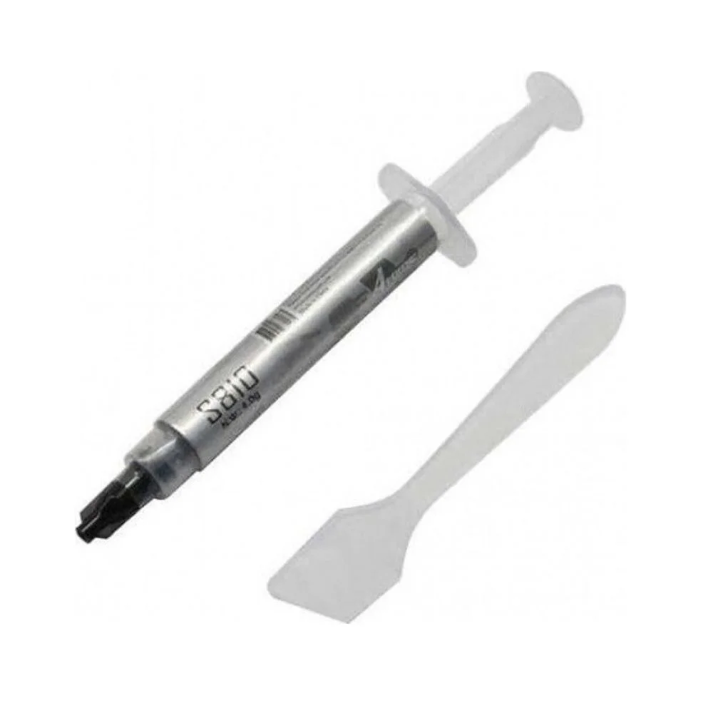 Термопаста ALSEYE S-810 Color: Grey
Thermal Conductivity: >4.63 W/m-K Thermal
Impdedance: <0.0087 ℃-in2/W Specific Gravity:
>3.15 Viscosity: 12500
Thixotropic Index: 280 ±10 1/10mm Moment
Beared Temperature: -50-300℃
Operation Temperture: -30-280℃; silicon conpounds:15%