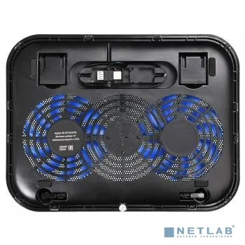 BURO Подставка для ноутбука 14"338x255x22mm 1xUSB 2x 140mmFAN 480г металлическая сетка/пластик черный (BU-LCP140-B214H)