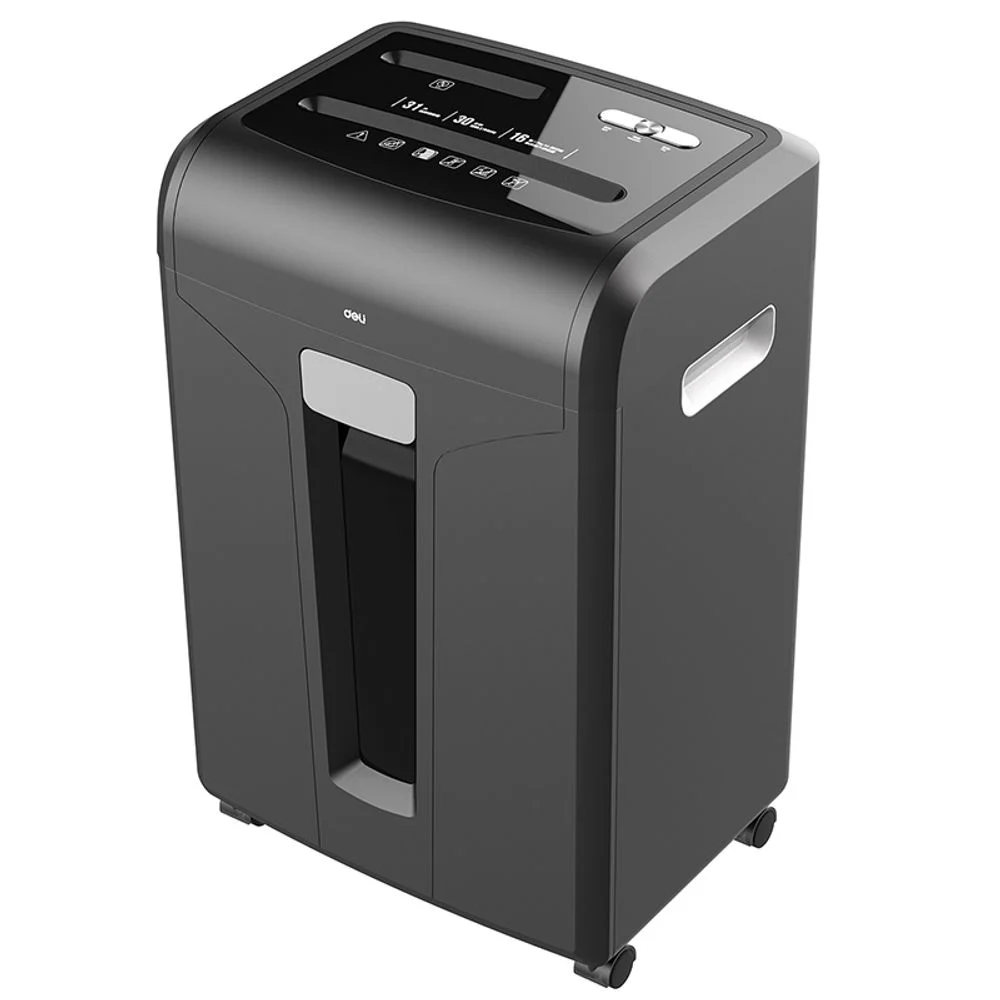 Шредер Deli Shred capacity: 16 Shred size: 4*40 Working time: 20min Bin capacity: 30L