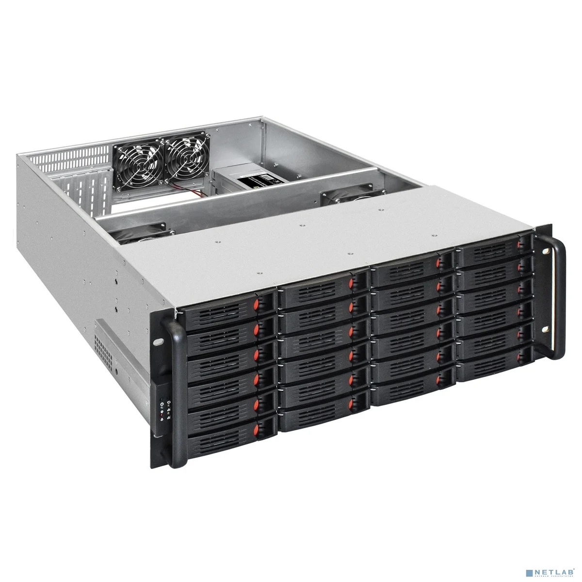 Exegate EX292426RUS Серверная платформа ExeGate Pro 4U660-HS24 <RM 19", высота 4U, глубина 660, Redundant БП 2x1000W, 24xHotSwap, USB>