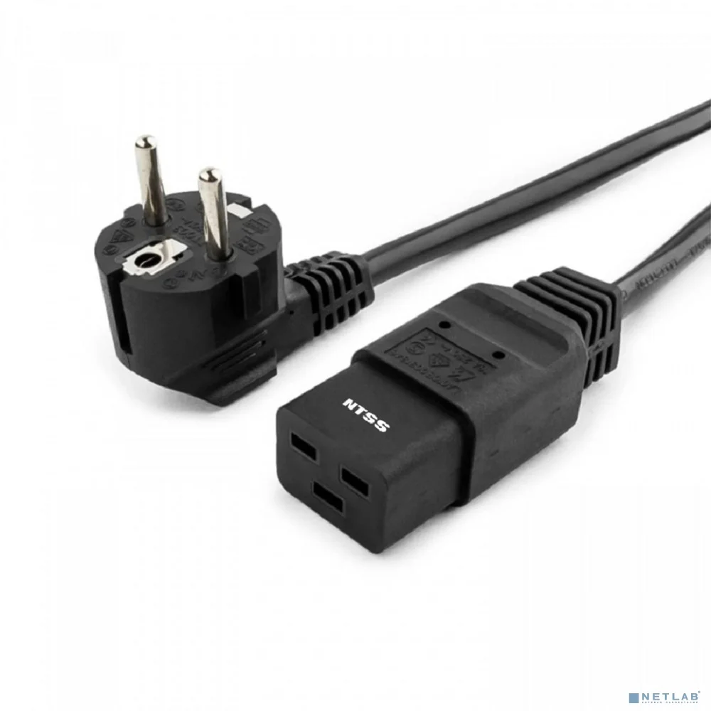 NTSS Шнур питания NTSS для БРП IEC 60320 C19 – Schuko, 3х1.5, 3 м, ГОСТ NTSS-PC19772