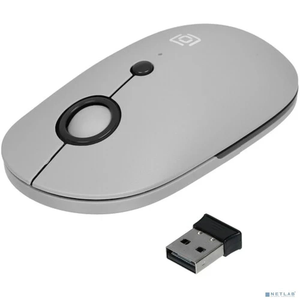 Мышь Оклик 409MW графитовый оптическая 1600dpi silent беспров. BT/Radio USB для ноутбука 4but (2007545)