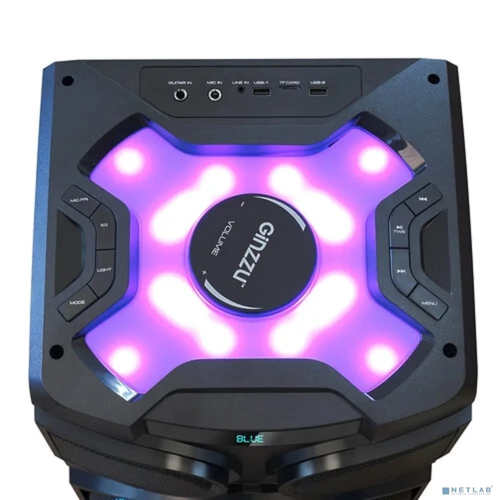 Ginzzu GM-203, Акустическая система Midi, RGB/BT/USB/SD/FM/ДУ