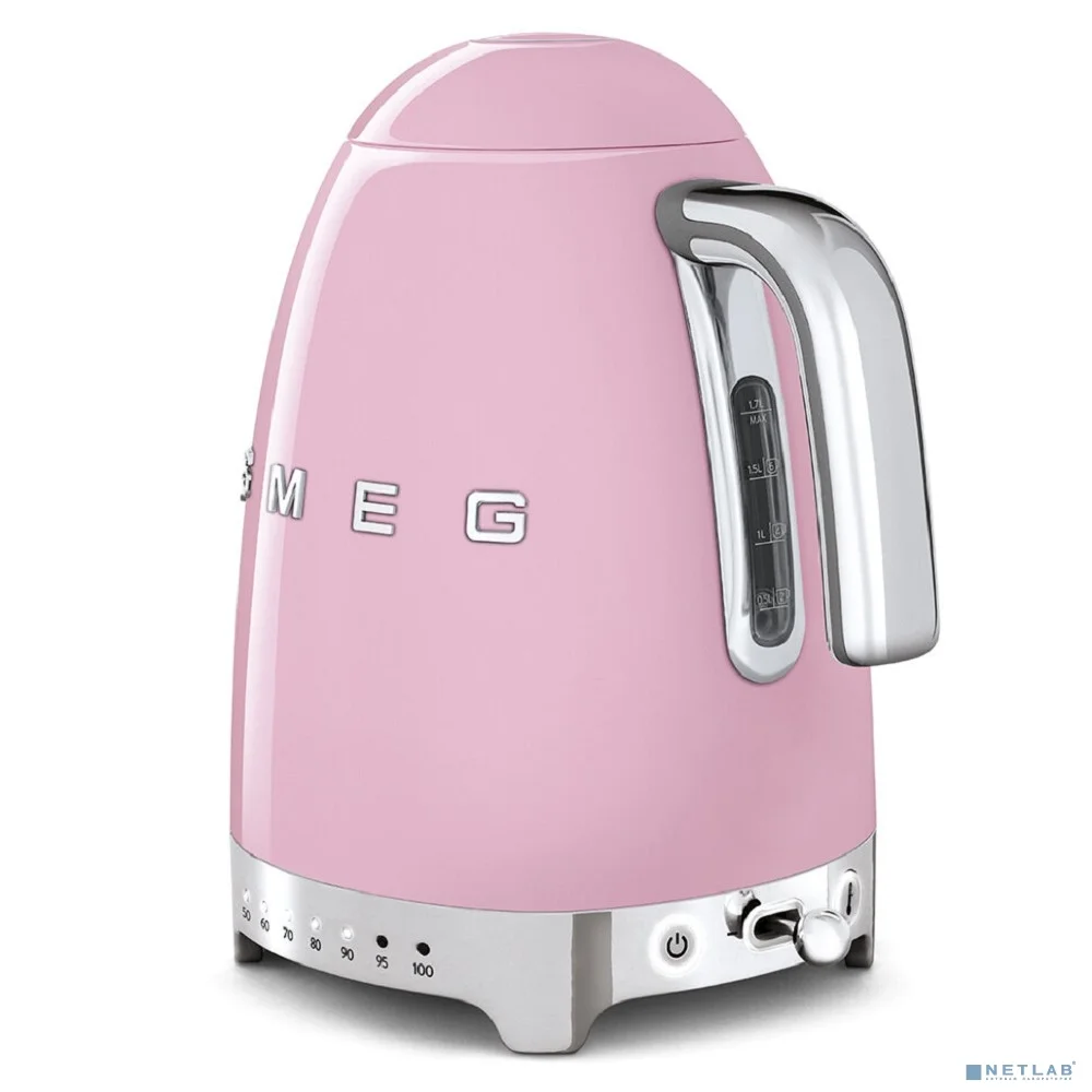 SMEG KLF04PKEU Чайник электрический с регулируемой температурой, розовый