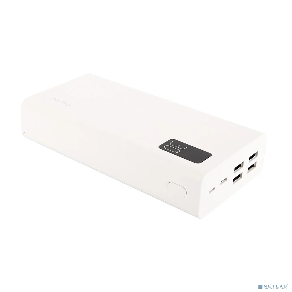 Perfeo Powerbank MOUNTAINS 30000 mAh/LED дисплей/PD + QC 3.0/Type-C/4 USB/Выход: 3A, max 22.5W/White (PF_D0162) 2