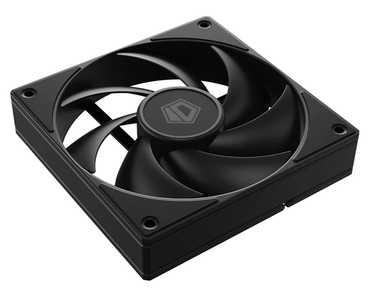 Вентилятор для корпуса ID-COOLING AF-125-K 120x120x25мм (60шт./кор, PWM, резиновые углы, черный, 500-2000об/мин)  BOX 4