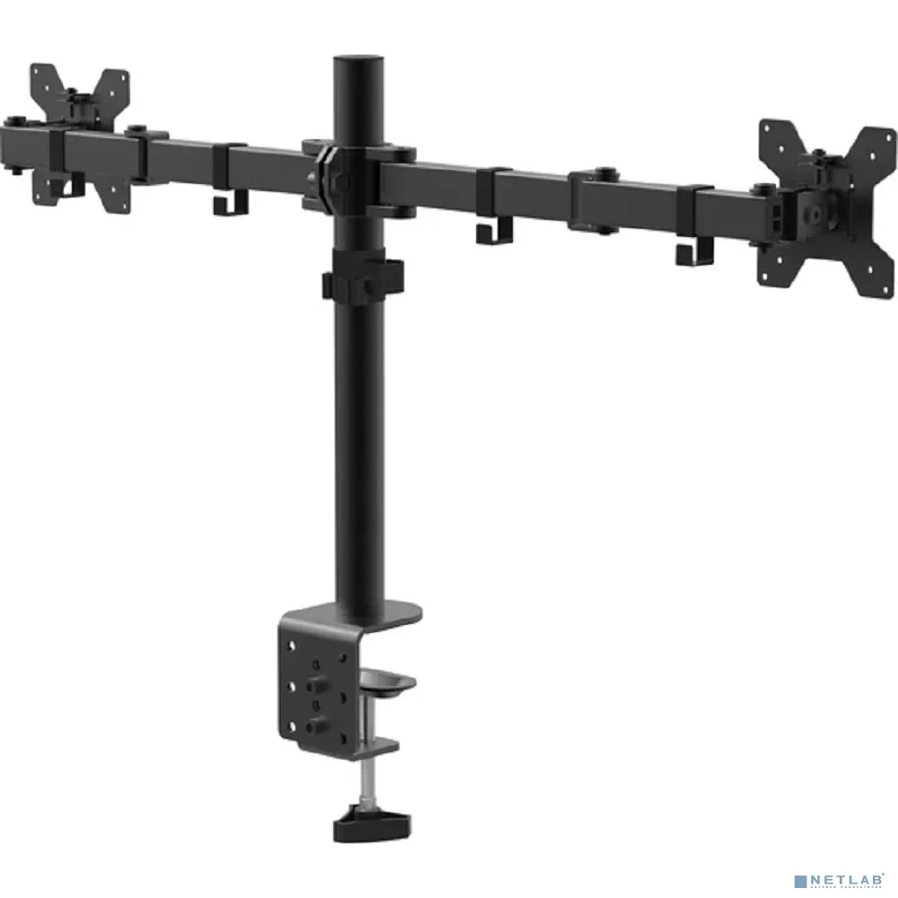Кронштейн для монитора Filum FL-DM001DB двойной, VESA: 75x75/100x100, для диагонали 10"-32", два типа крепления, макс. нагрузка 10кг, черный (1094479)