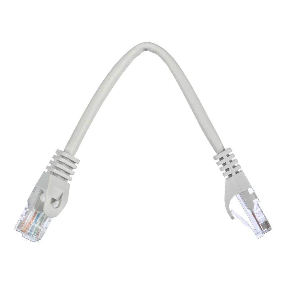 Патч-корд ACD-LPU5E-2DA Cat5e UTP 24AWG 4Pair, 7/0.18мм CCA Серый, 0.2м, (741302)