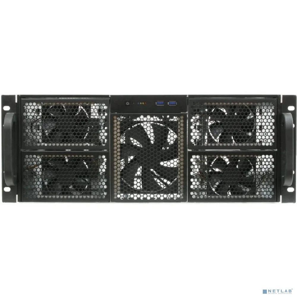 Procase RE411-D0H17-FE-65 Корпус 4U server case,0x5.25+17HDD,черный,без блока питания,глубина 650мм,MB EATX 12"x13", панель вентиляторов 3х120