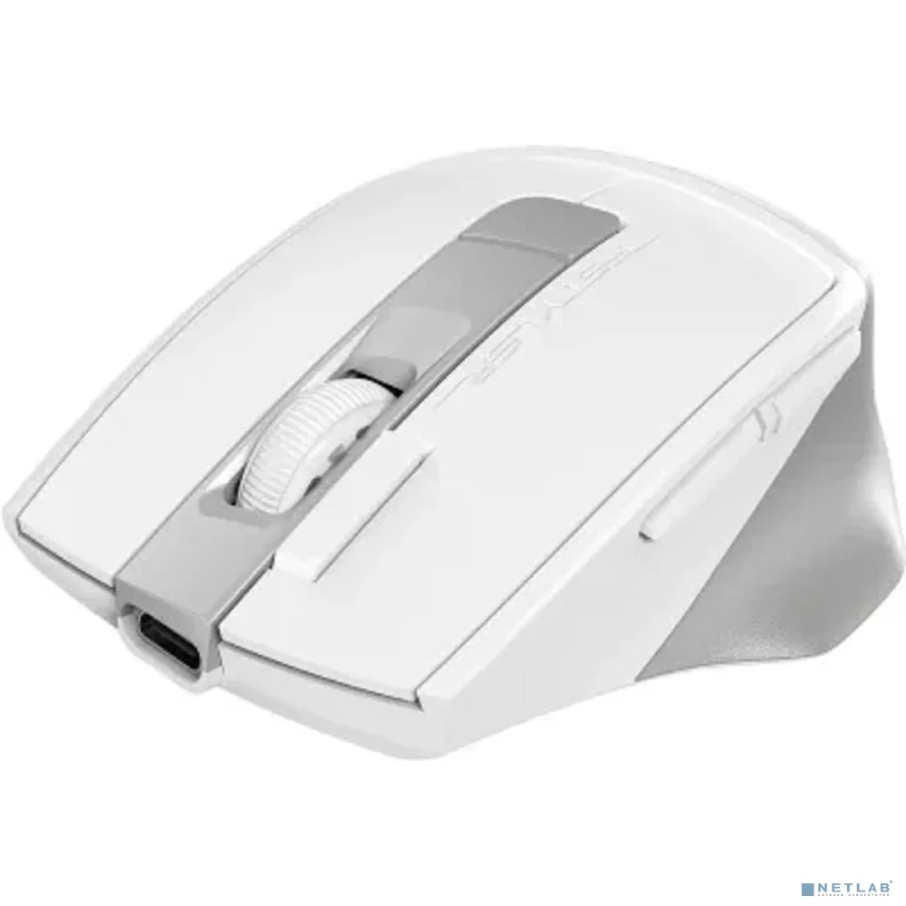Мышь Wireless A4Tech Fstyler FG45CS Air2 белый/серебристый оптическая (2000dpi) silent USB для ноутб