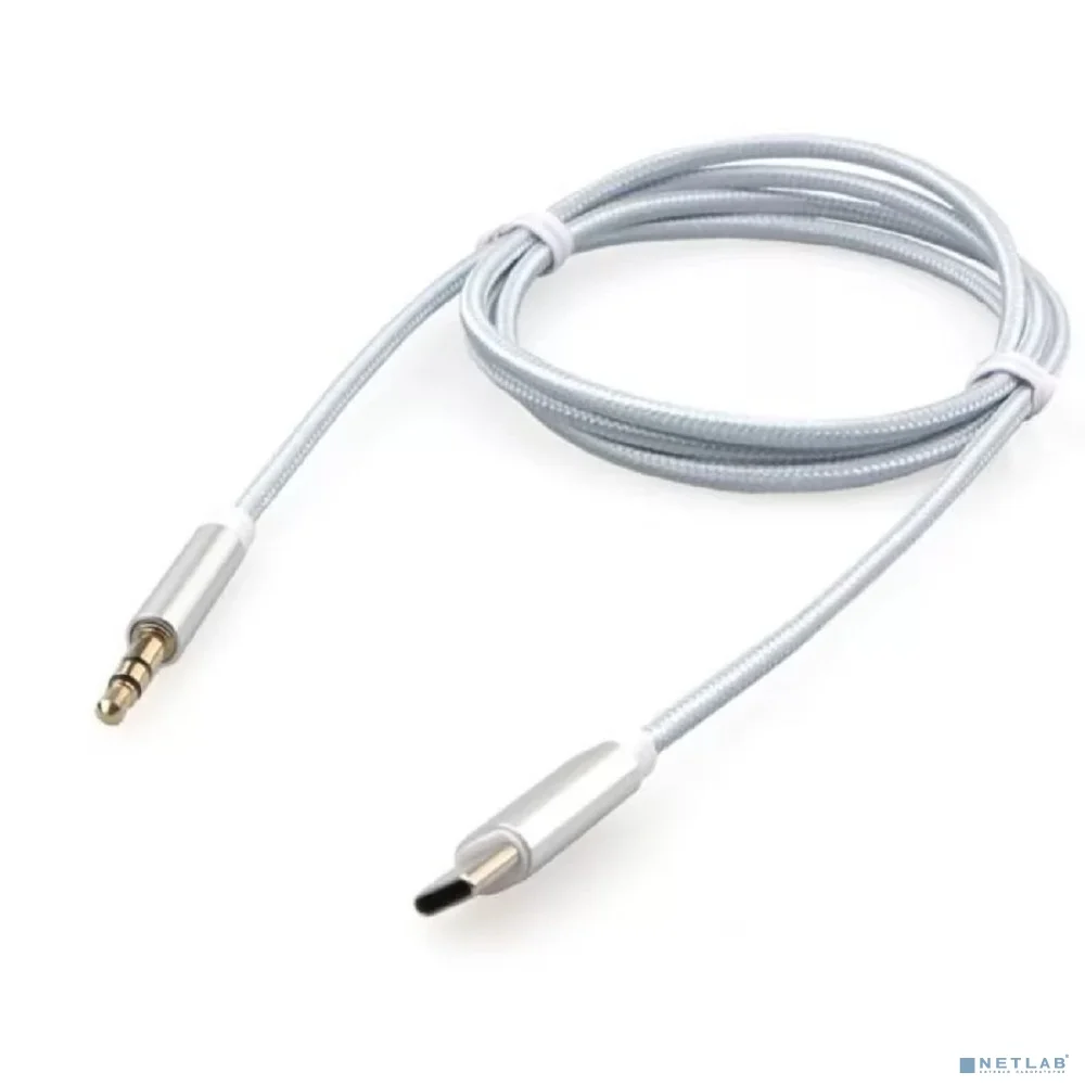 Cablexpert Кабель-переходник USB Type-C/Jack3.5, Mobile, 1м, белый, коробка (CCAB-CM35M-1M-W)
