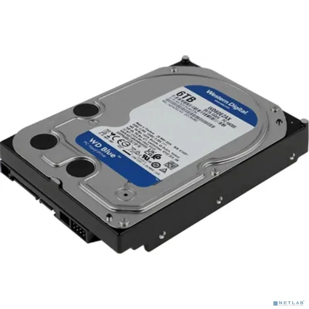 Жесткий диск Western Digital WD60EZAX Накопитель на жестком магнитном диске WD Жесткий диск WD Blue™ WD60EZAX 6ТБ 3,5" 5400RPM 256MB (SATA III) (855684) {20}