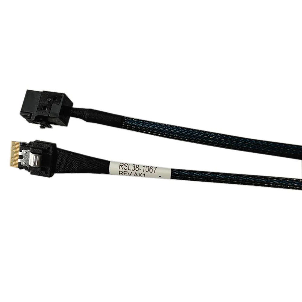 Кабель Amphenol RSL38-1067 Slimline SASx4 (SFF8654) -to- HD MiniSAS x4 (SFF8643) 100cm,