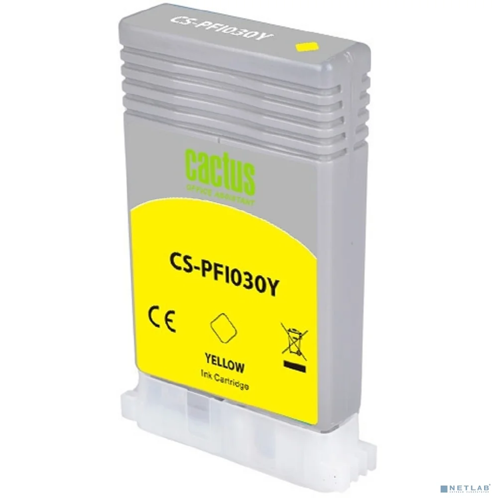 Картридж струйный Cactus CS-PFI030Y PFI-030Y желт.пигм. (55мл) для Canon imagePROGRAF TA-20/30