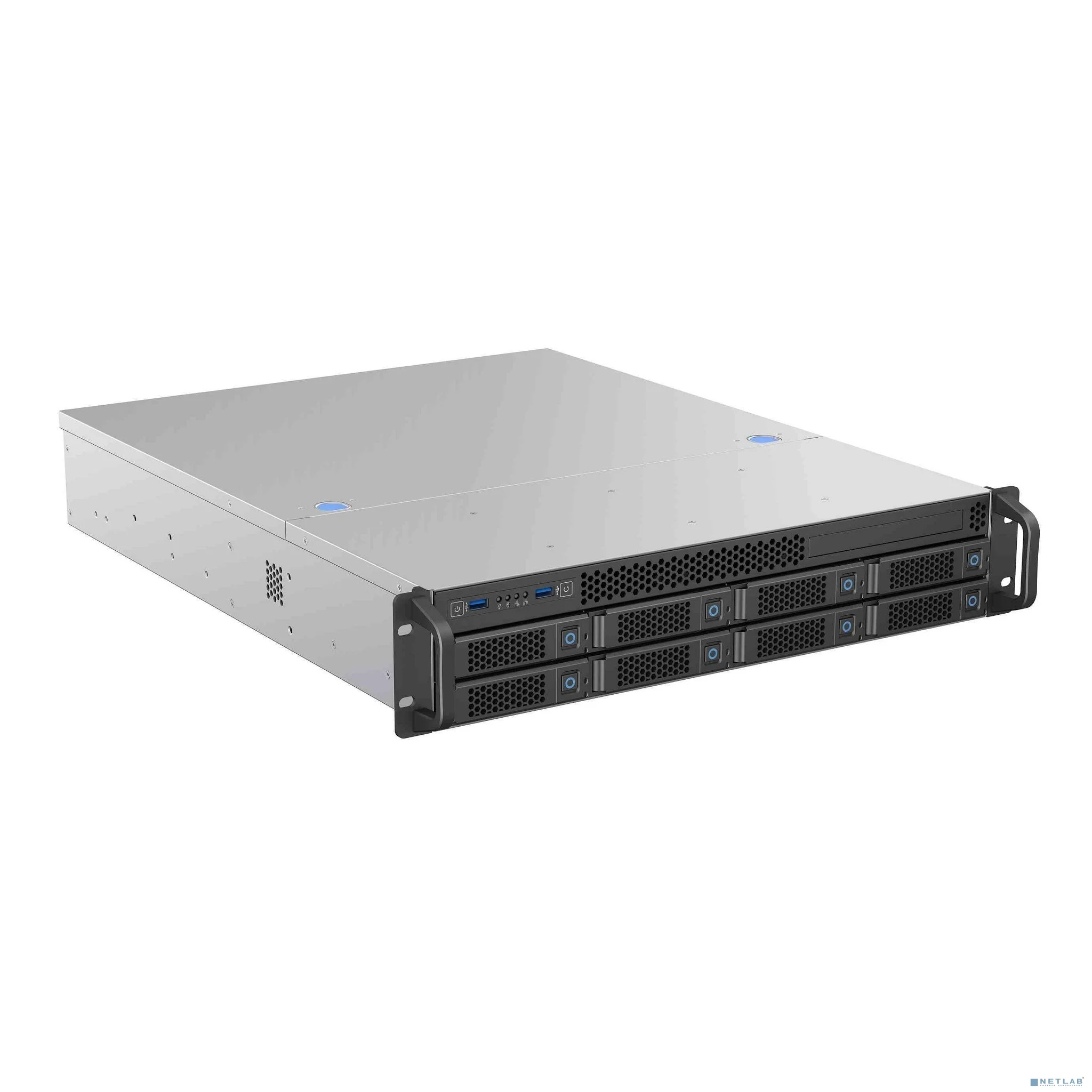 Procase BS208-SATA3-B-0 Корпус 2U Rack server case 8 SATA III / SAS 6Gbit hotswap HDD 2*MiniSAS(8087), черный, без блока питания, глубина 650мм, MB 12"x13"