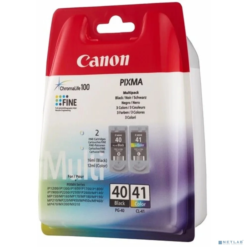 Canon PG-40/CL-41 Набор картриджей для Pixma IP1200/1600/2200/6210D/6220D, MP150/170/450