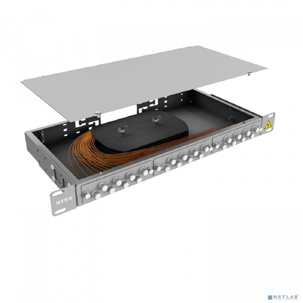 NTSS Кросс 19" NTSS PREMIUM, предсобранный 1U, 8 портов FC/UPC, 50/125 мкм, (сплайс, пигтейлы, кдзс, планки, адаптеры) NTSS-RFOB-PM-1U-8-FC/U-50-SP1.5G2A