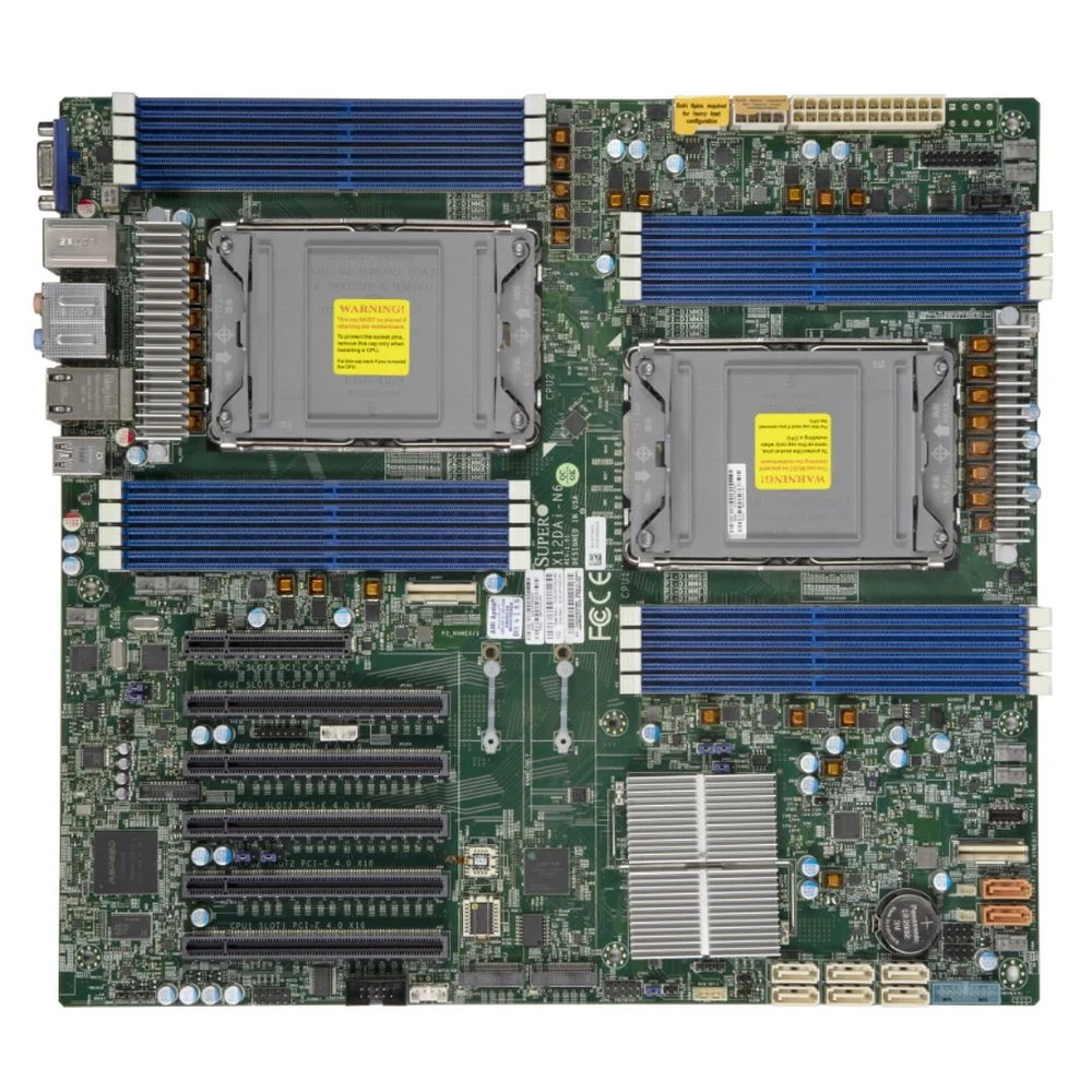 Материнская плата SuperMicro MBD-X12DAI-N6-B 3rd Gen Intel® Xeon® Scalable processors Dual Socket LGA-4189 (Socket P+) supported, CPU TDP supports Up to 270W TDP, 3 UPI up to 11.2 GT/s,Intel® C621A,Up to 4TB 3DS ECC RDIMM, DDR4-3200MHz (OEM) {8} (451517) (incl. 1x I/O Shield MCP-260-00115-0N, 2x CBL-0044L, 2x CPU carrier SKT-1205L-P4IC-FXC)
