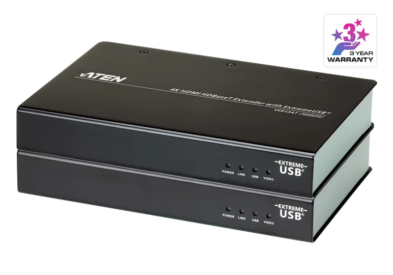 Удлинитель Aten ProAV black: Удлинитель HDMI HDBaseT c ExtremeUSB (4K@100м)