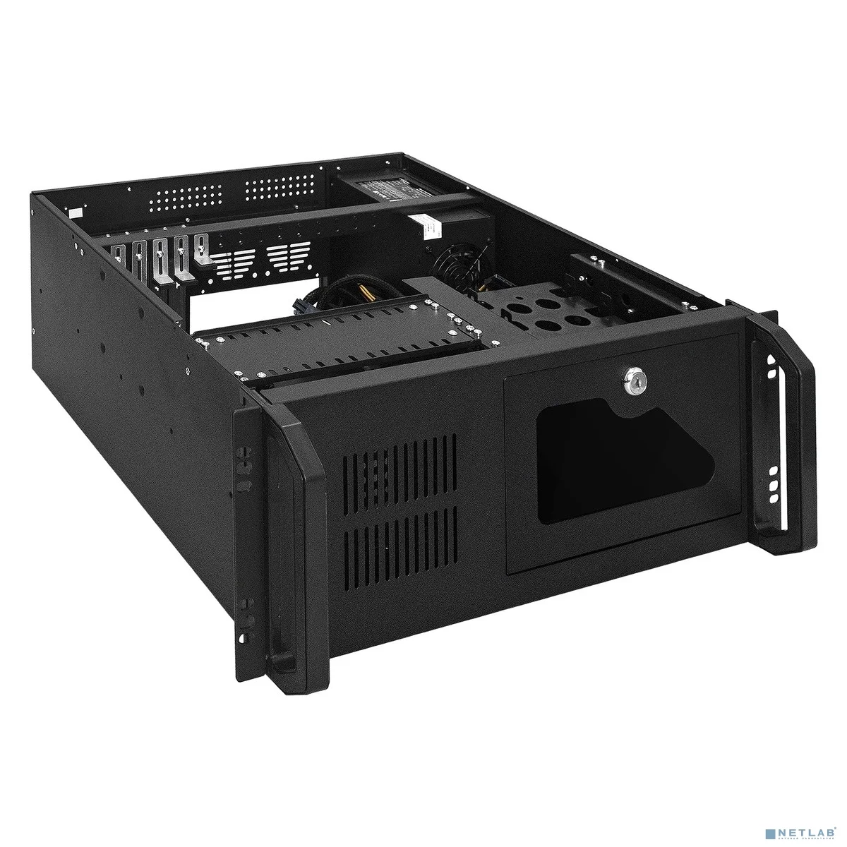 Exegate EX300083RUS Серверный корпус ExeGate Pro 4U450-26/4U4020S <RM 19", высота 4U, глубина 450, БП 800PAS, USB>