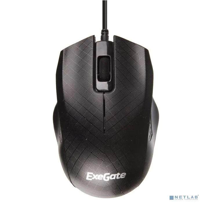 Exegate EX264100RUS Мышь Exegate SH-9027 <black, optical, 3btn/scroll, 1000dpi, USB, шнур 1,5м.>, Color box