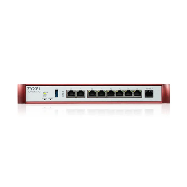 Межсетевой экран Zyxel USG FLEX 200H, Rack, 2xRJ-45: 1/2.5G (LAN/WAN), 6xRJ-45: 1G (LAN/WAN), 1xUSB3.0, AP Controller (8/40), Device HA, в комплекте с Entry Defense Pack на 1 год ** 2
