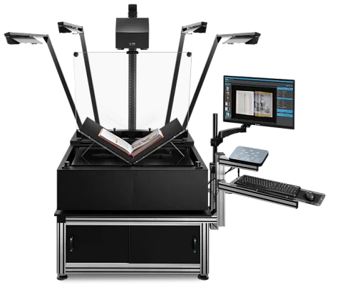 Автономный комплекс планетарного сканирования формата ЭларСкан А1-600КС Форматы сканирования до формата А1+, цветность 42/24 бит, разрешение выгружаемых изображений до 800 dpi. Плоское каленое прижимное стекло с механизмом фиксации