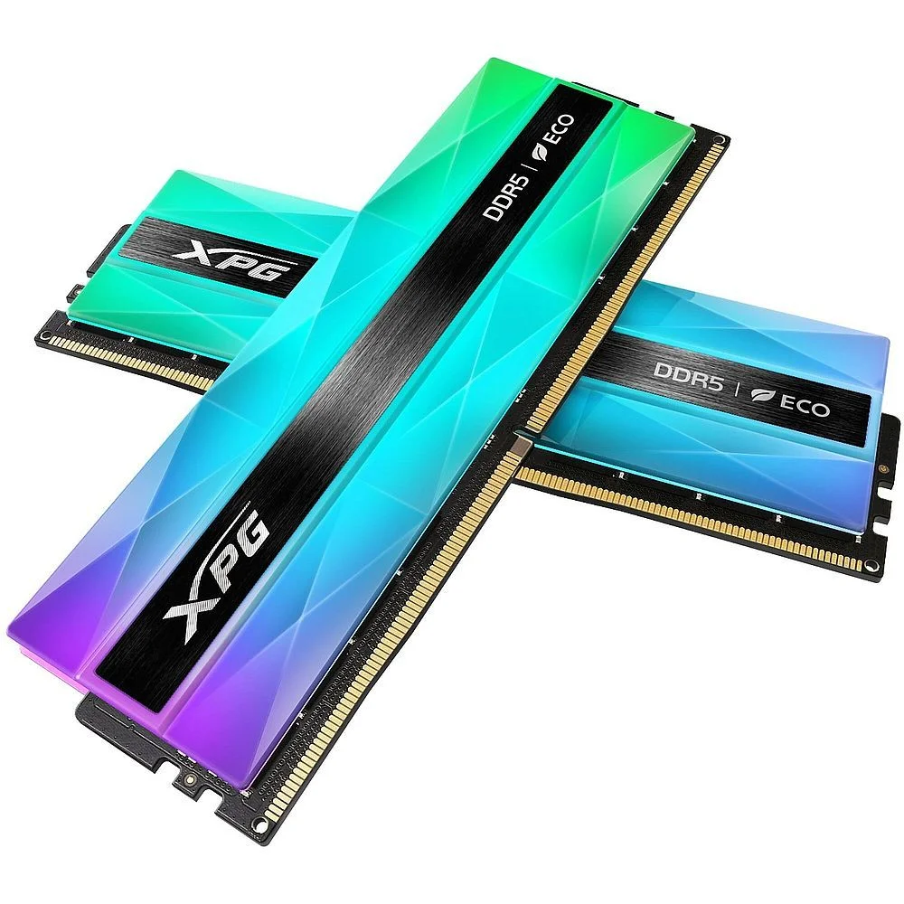 A-data DDR5 DIMM 32GB LANCER NEON RGB 6000MHz 2*16GB 30-40-40 1.35V SILVER GRAY