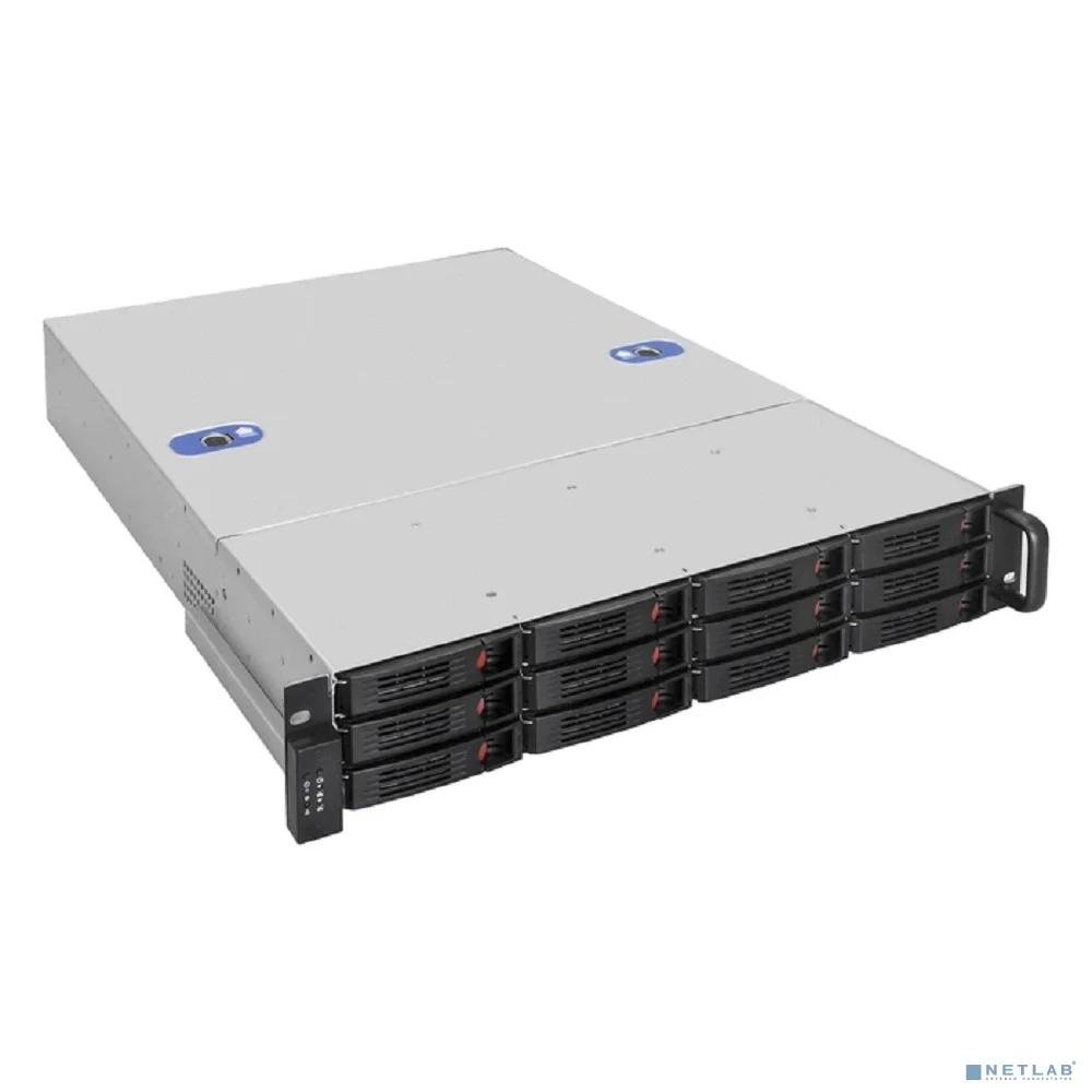 Exegate EX292490RUS Серверный корпус ExeGate Pro 2U660-HS12 <RM 19", высота 2U, глубина 660, без БП, 12xHotSwap, >