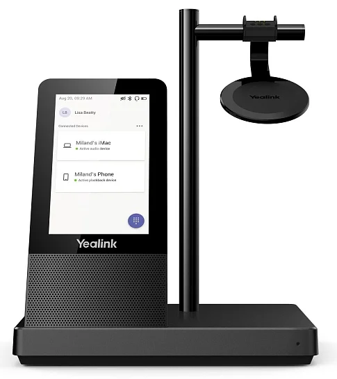 YEALINK WH66 Mono Teams Моно, Беспроводная, HD звук, 160м DECT, Шумоподав, Дисплей 4'', USB-хаб, Bluetooth, шт 2