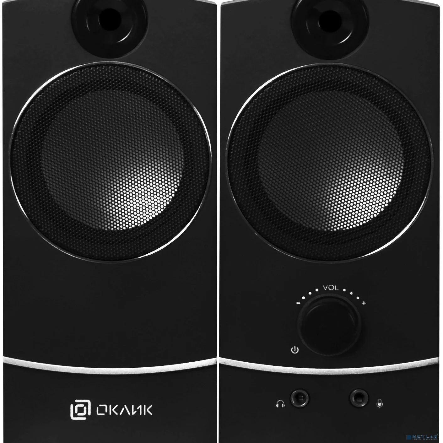 Oklick OK-118 2.0 черный 4Вт портативные
