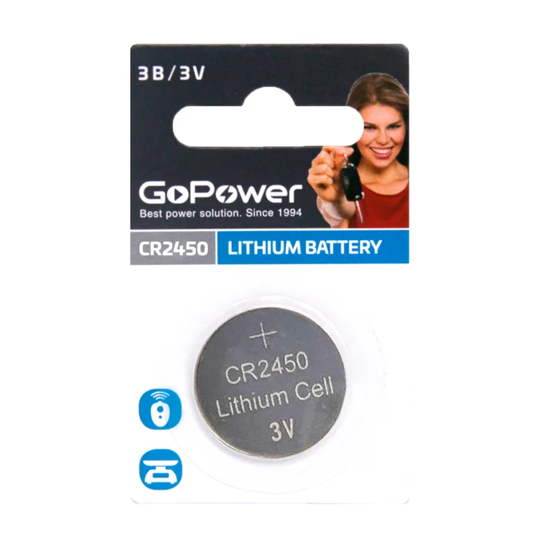 GoPower CR2450 BL1 Lithium 3V (1 / 40 / 2000) (1 шт.)