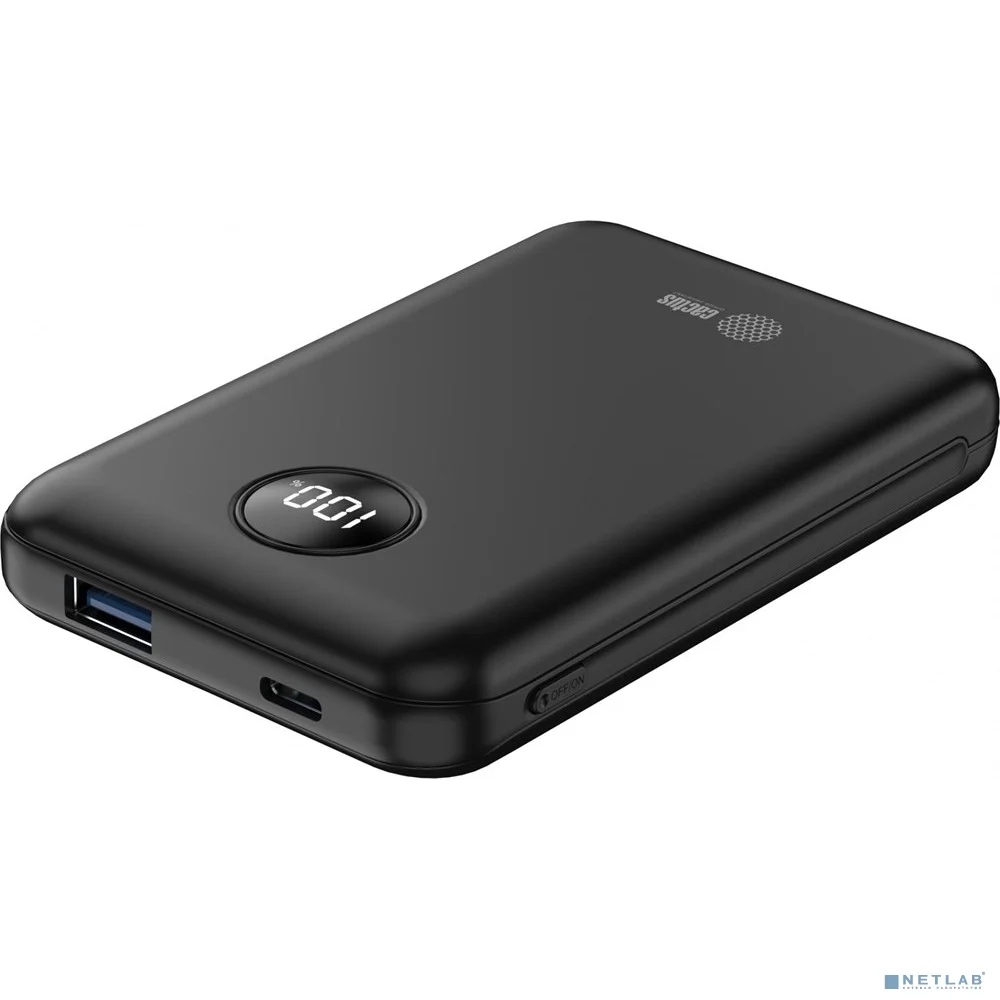Мобильный аккумулятор Cactus CS-PBFSOA-10000 10000mAh 22.5W 4.5A USB-A/USB-C черный
