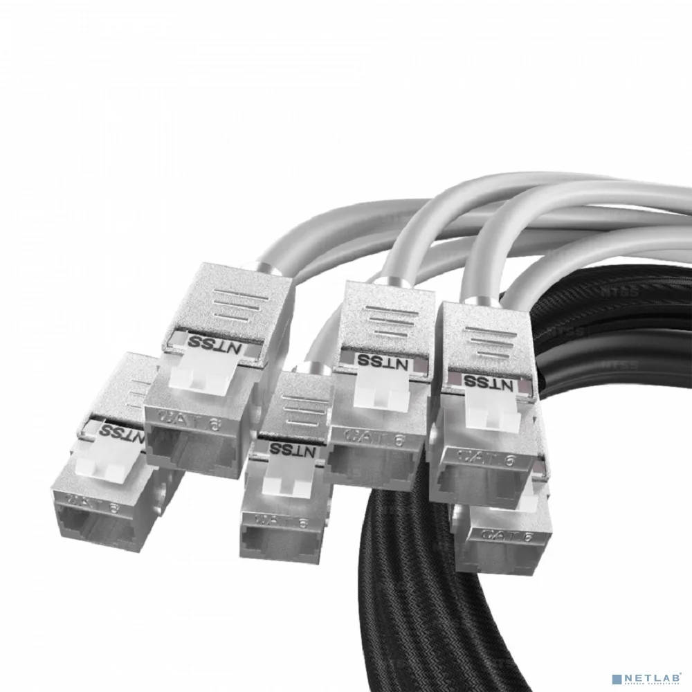 NTSS Кабельная сборка NTSS PREMIUM 12pc, FTP CAT6, оконцована разъемами KEYSTONE RJ45 FTP CAT6, заделка в чулке, вывод 0.6м, длина 16м, LSZH, серый NTSS-PC-PM-12-FTP-RJ45KJ-6-S-0.6-16.0-LSZH-GY