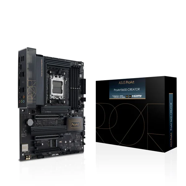 Материнская плата ASUS PROART B650-CREATOR, AM5, B650, 4*DDR5, 4*SATA, 3*M.2, 4*USB 3.2, 2*USB 2.0, Type-C, 3*PCIx16, 1*PCIx1, DP+HDMI, ATX; 90MB1C40-M0EAY0