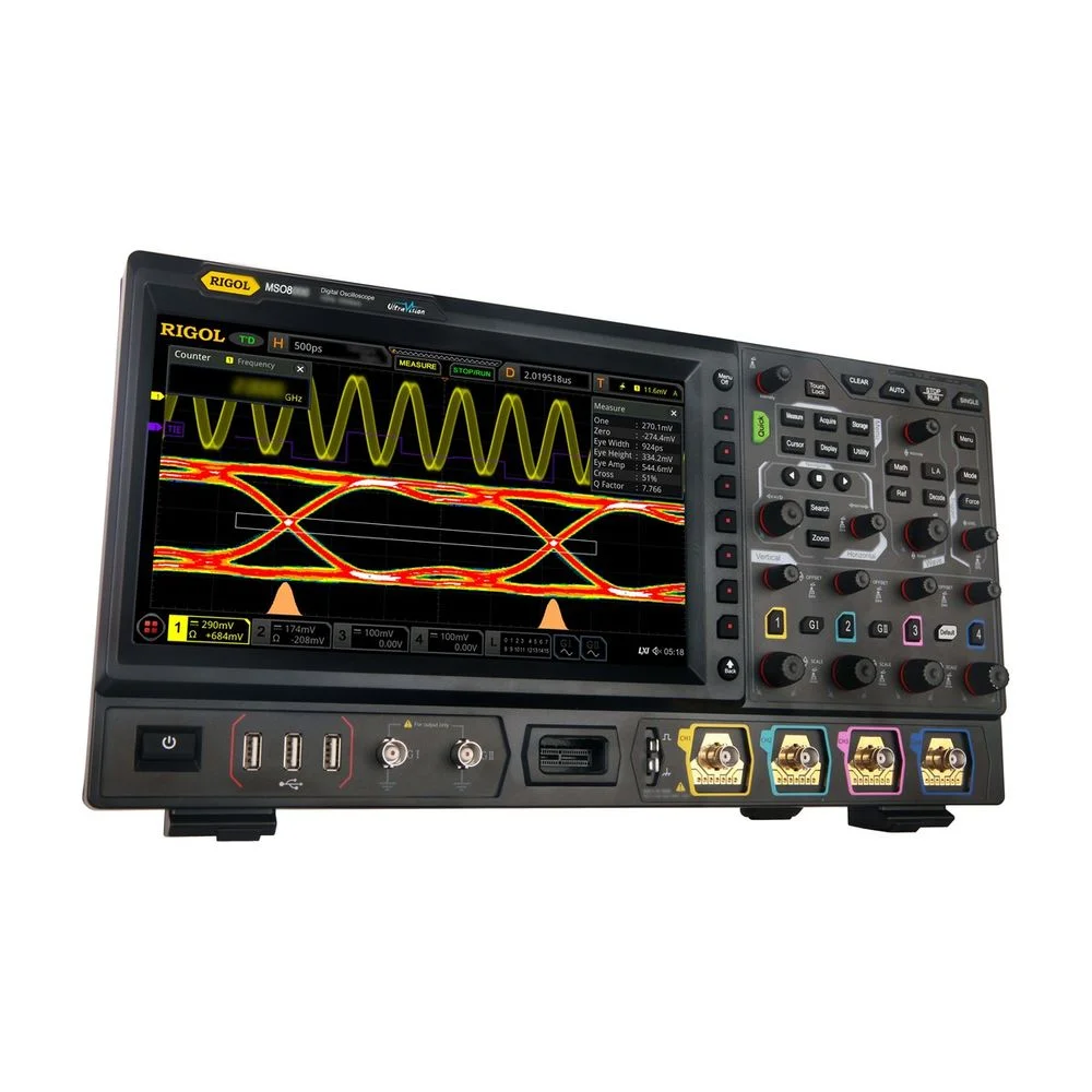 Осциллографы Rigol600 MHz, 10 GSa/s, 500 Mpts, 4+16 CH MSO