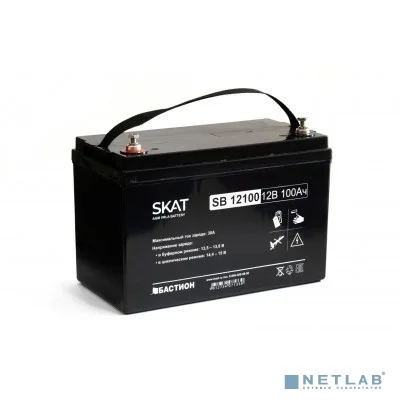 АКБ БАСТИОН SKAT SB 12100 AGM 12V 100Ач I зар.30А клеммы под болт М6, гарантия 18 мес (2542)