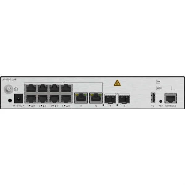 Контроллер HUAWEI eKit Access Controller AC650-512AP, 10*GE electrical ports,2*10GE optical ports, with the AC/DC adapter