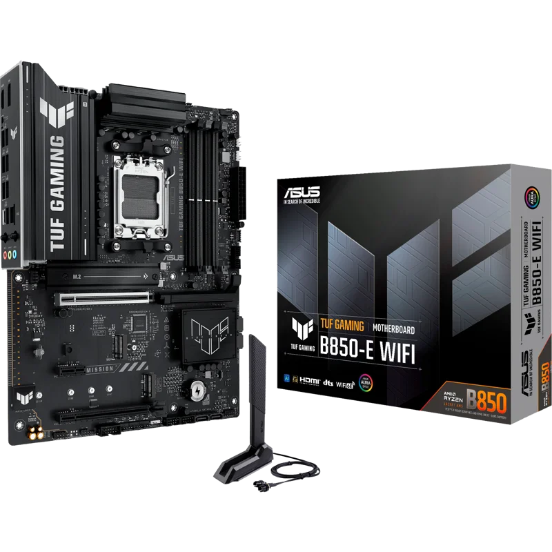Материнская плата ASUS TUF GAMING B850-E WIFI AM5 ATX 4xDDR5 2хPCIEx16 PCIEx1 3xM.2 USB-C DP HDMI 2.5GLAN WIFI 6E