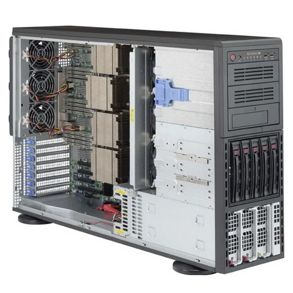 Платформа системного блока SuperMicro SYS-8048B-TR4F 4U Rackmount/Tower 4U Rackmount/Tower 4U Rackmount/Tower SATA2 (3Gbps) with RAID 0, 1, 5, 10 SATA3 (6Gbps) with RAID 0, 1