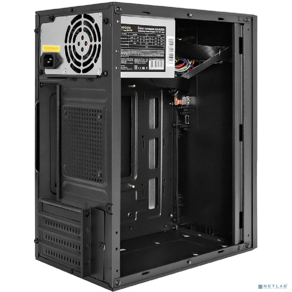 Exegate EX297993RUS Корпус Minitower BAA-308 (mATX, без БП, 2*USB, HD Audio, черный)