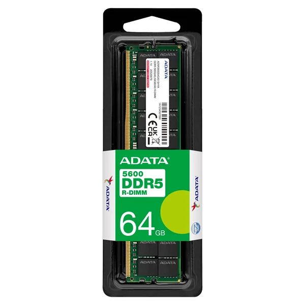 Оперативная память ADATA DDR5 RDIMM 64GB 5600MHz 1*64GB ECC Reg 1.1V CL46-45-45 SINGLE TRAY 2