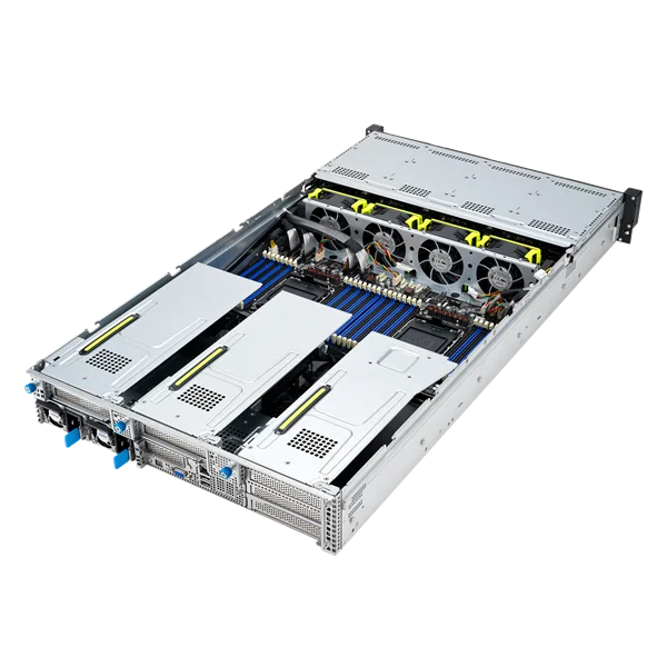 Сервер ASUS RS720-E11-RS12U, 2U, 2 x LGA4677, 32 DIMM DDR5, 12 x 3.5”/2.5" (8 x NVMe/SAS*/SATA + 4 NVMe/SATA hs), 2x M.2 slot 2280, 2x10Gbe RJ45, 8 slots PCIe 5.0, 1x OCP 3.0, 2x1600W 3