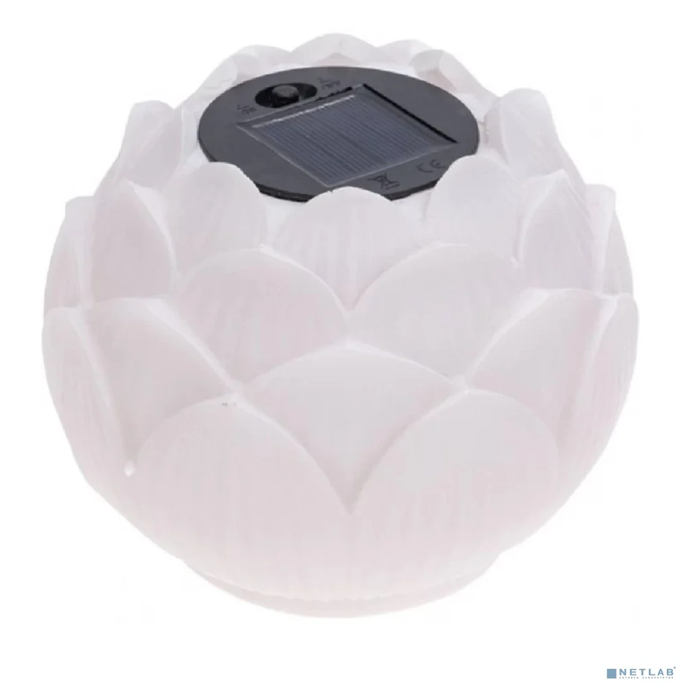 Rexant 602-2431 Светильник садовый Лотос, 3000К, 15см, встроенный аккумулятор, солнечная панель, коллекция Пекин