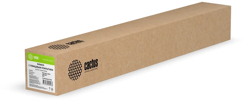 Cactus CS-PG180-91430 Бумага 36"(A0) 914мм-30м/180г/м2/белый глянцевое для струйной печати втулка:50.8мм (2") (упак.:2рул)