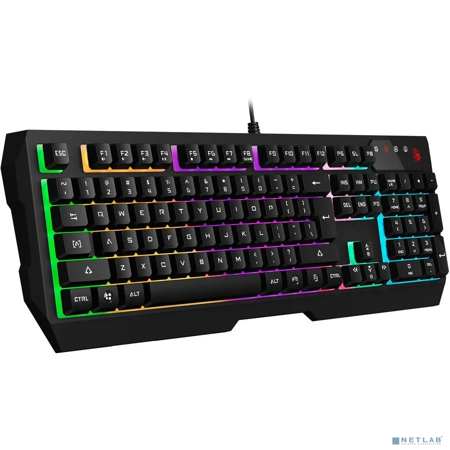 Клавиатура A4Tech Bloody B135N черный USB Multimedia for gamer LED (B135N)