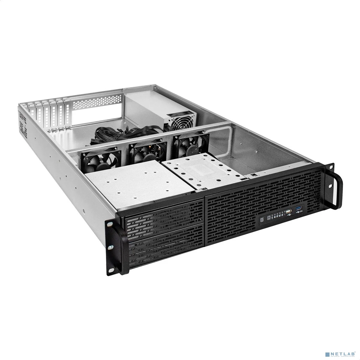 Exegate EX298575RUS Серверный корпус ExeGate Pro 2U650-06/2U2098L <RM 19", высота 2U, глубина 650, БП 400ADS, USB+USB3.0>