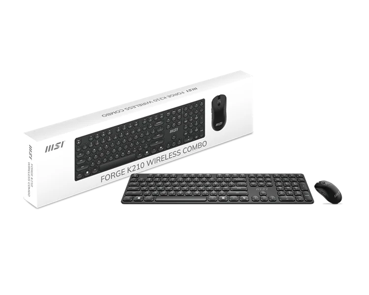 Клавиатура и мышь Keyboard and Mouse MSI FORGE K210 Combo, Wireless, Black 5